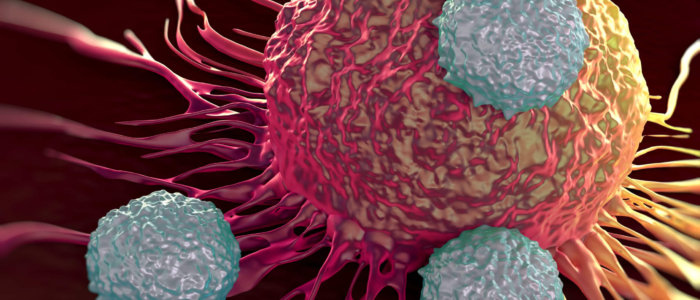 T-cells,Attacking,Cancer,Cell,Illustration,Of,Microscopic,Photos